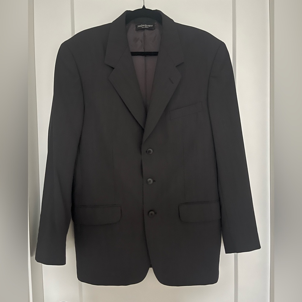Yves Saint Laurent Charcoal Blazer - Picture 2 of 5